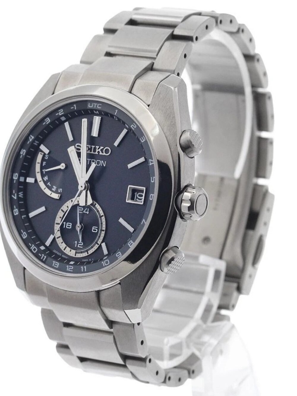 SEIKO Astron SBXY015/8B63-0BA0 Black Dial Solar Powered Radio Men's Watch_944422